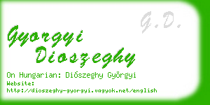gyorgyi dioszeghy business card