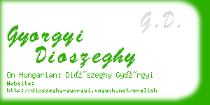 gyorgyi dioszeghy business card